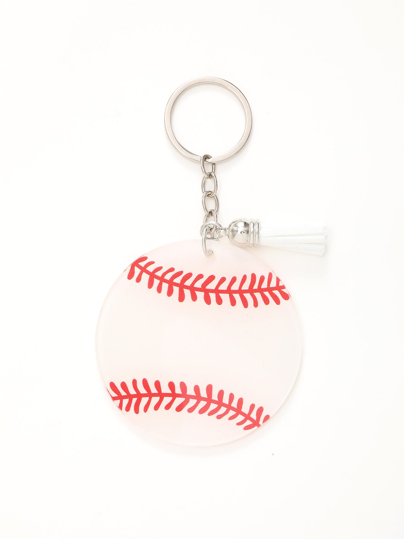 Wholesale Sports Style Baseball Acrylic Tassel Keychain